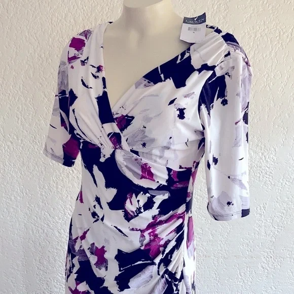 Lauren Ralph Lauren floral stretchy dress SZ 6 NWT - Picture 5 of 14